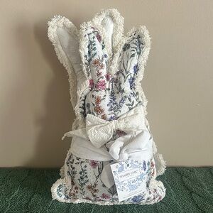 Shabby Chic Floral Bunny Pillow set of 2 Easter NEW